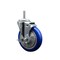 Service Caster 5 Inch Blue Polyurethane Wheel Swivel 34 Inch Threaded Stem Caster with Brake SCC SCC-TS20S514-PPUB-BLUE-TLB-34212 - alternate 1